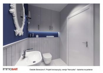 osiedle słoneczne II, projekt koncepcyjny, styl francuski - łazienka na parterze 2
