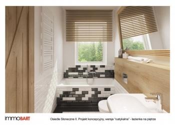 osiedle słoneczne II, projekt koncepcyjny, styl rustykalny - łazienka na piętrze