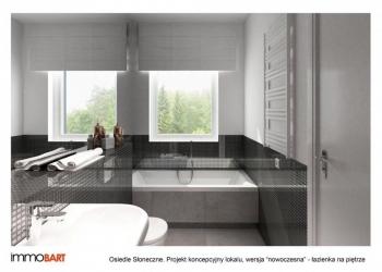 łazienka na piętrze 2 - wizualizacja, osiedle słoneczne I